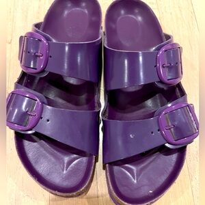 Purple birkenstocks womens 40